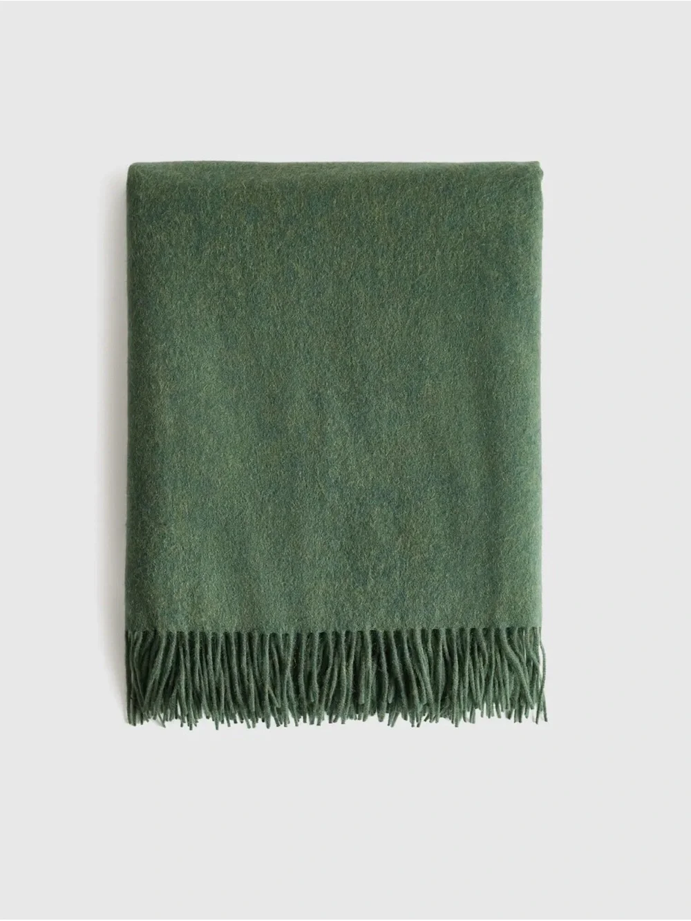 Quince Mongolian Cashmere Throw - Green, 50x70 - Retail $164